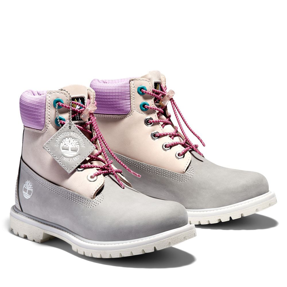 Botas Feminino - Timberland 6-Inch Premium Impermeavel - SIKDZ5028 - Cinzentas